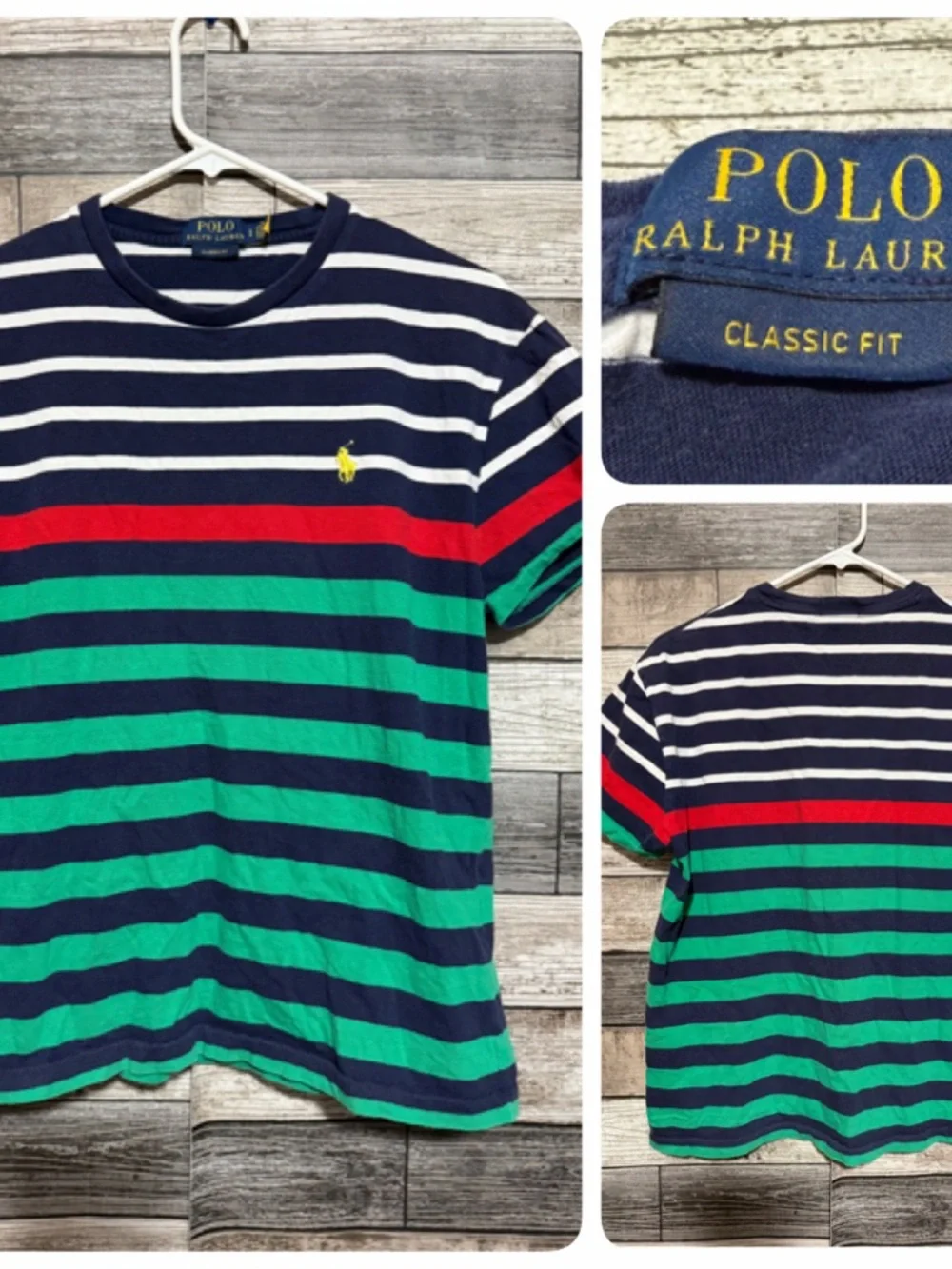 Polo Ralph Lauren Classic Fit Striped T Shirt Men’s S Multi Color READ